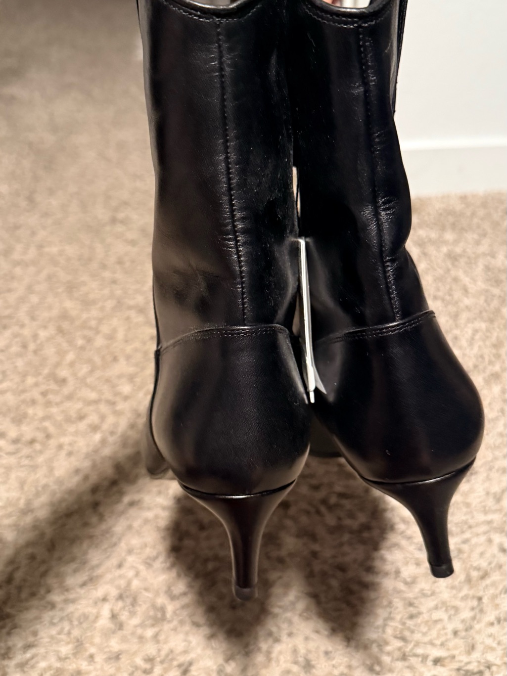 Massimo Dutti Black Pointed Kitten-Heel Ankle Boots — image 5 of 8